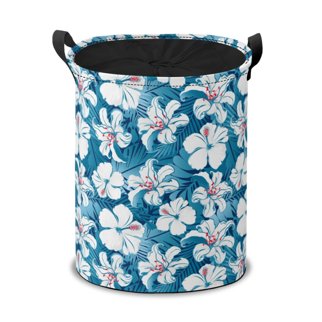 

Hawaiian Hibiscus Flower Bundle Device household foldable dirty clothes basket anime cartoon large capacity storage basket