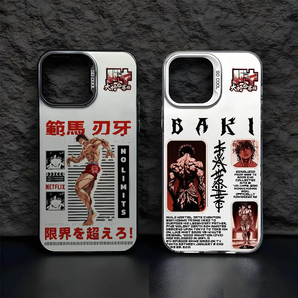 Casing Ponsel B-Baki HanmaS Keren Untuk IPhone 17 16 15 14 13 12 11 Pro Max Air Multicolor Matte Metallic Aurora Funda