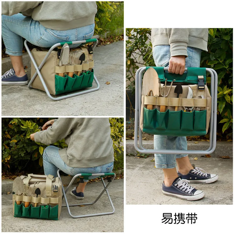 Dual-purpose garden folding stool fishing fish stool detachable dual-purpose large-capacity tool storage stool