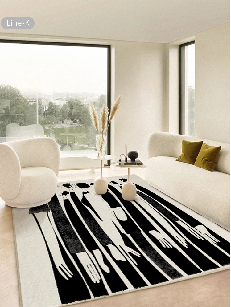 Modern Minimalist Rugs for Bedroom Light Luxury Large Area Carpet Lounge Rug Living Room Decoration Plush Carpets Non-slip Mat