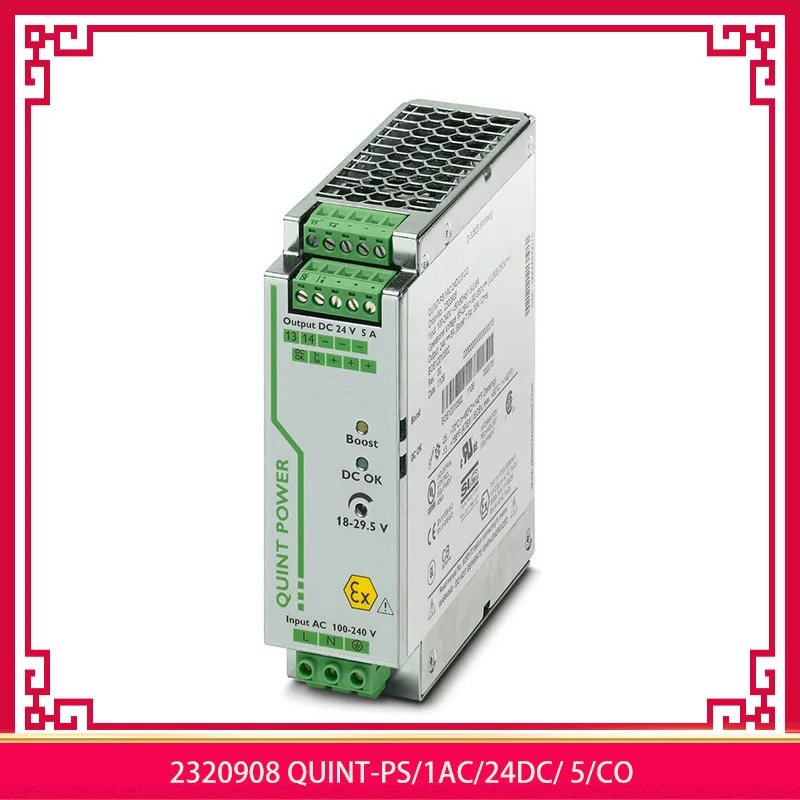 2320908 QUINT-PS/1AC/24DC/ 5/CO For Phoenix Industrial Power Supply Input 1 phase Output 24 V DC / 5 A Perfect Tested