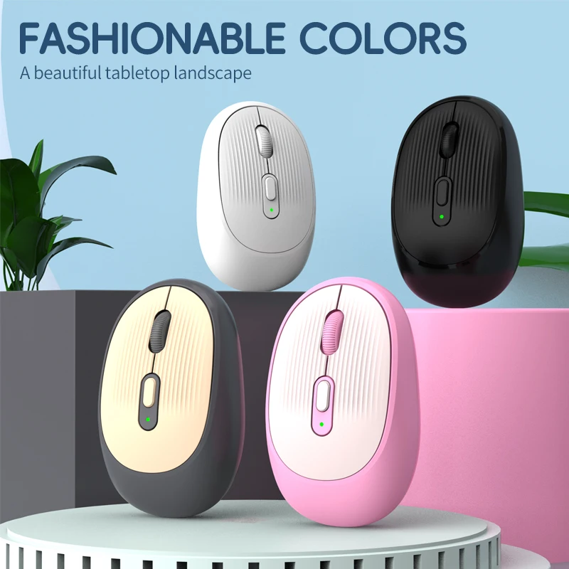 Computer Wireless Mouse Two Wireless Modes 3 Steps DPl Bluetooth Wireless Mouse For PC Laptop 2.4G Ergonomic Mouse Rechargeable
