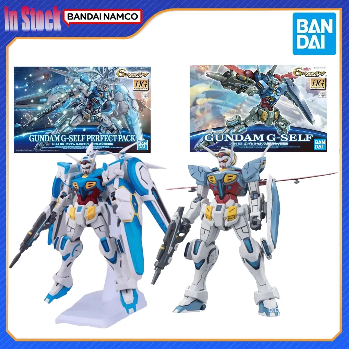 

Genuine Bandai Original Gundam Building HG G-Self Atmospheric G-Self Perfect Pack Action Figure Model Kits Gift Assembly Model