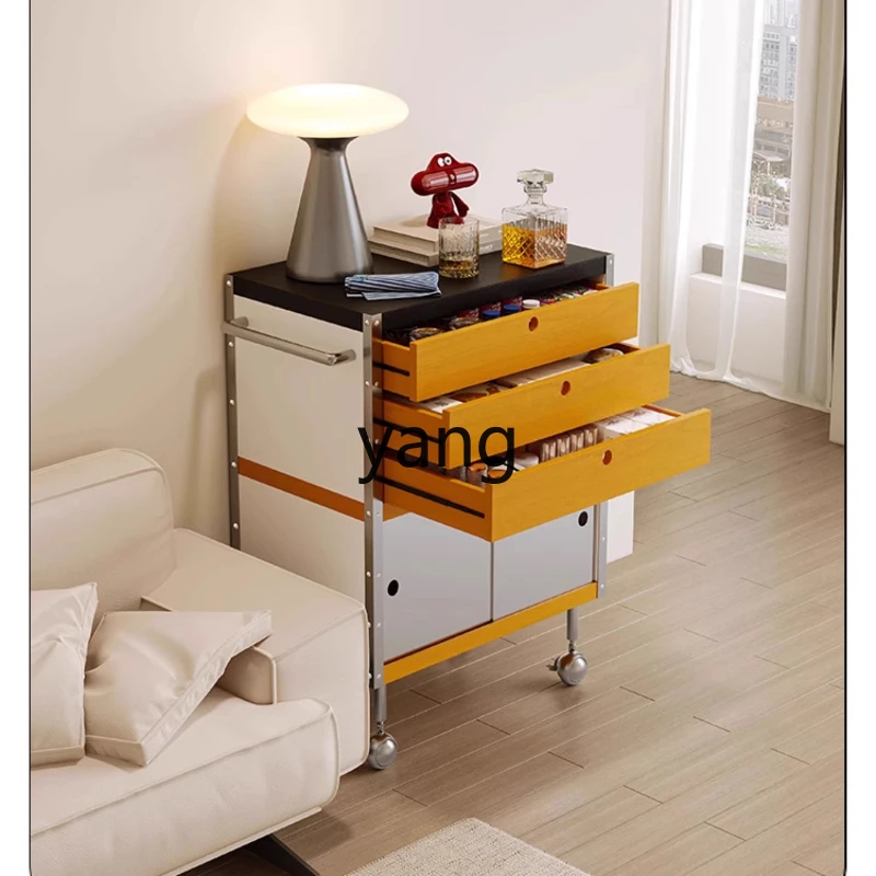 

YHM mobile tea cabinet trolley living room storage