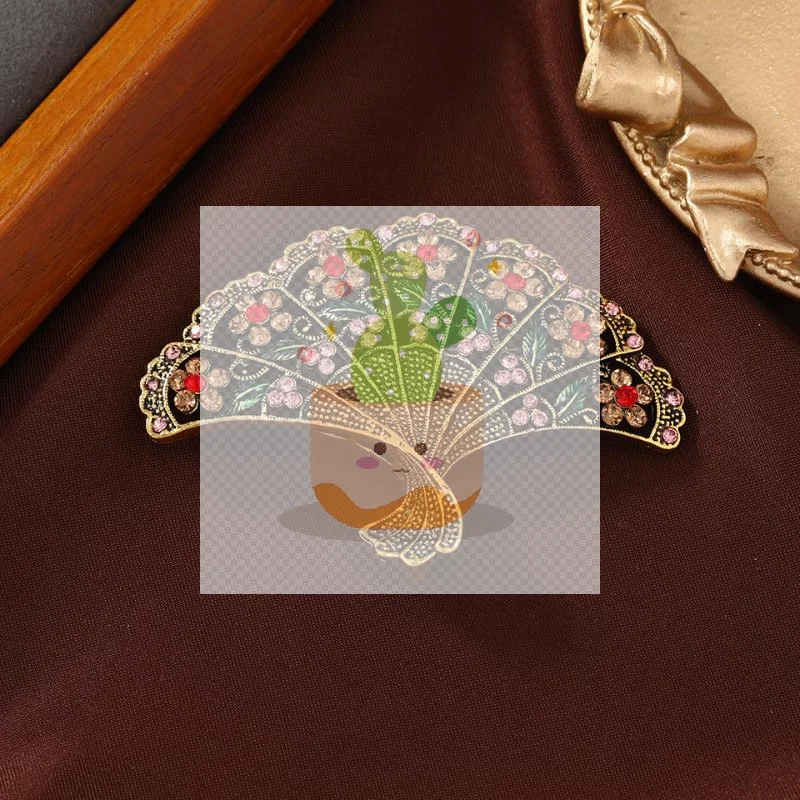 خمر الكلاسيكية مروحة دبابيس معدنية دبابيس أزياء للجنسين معطف الملابس شارات مجوهرات اكسسوارات