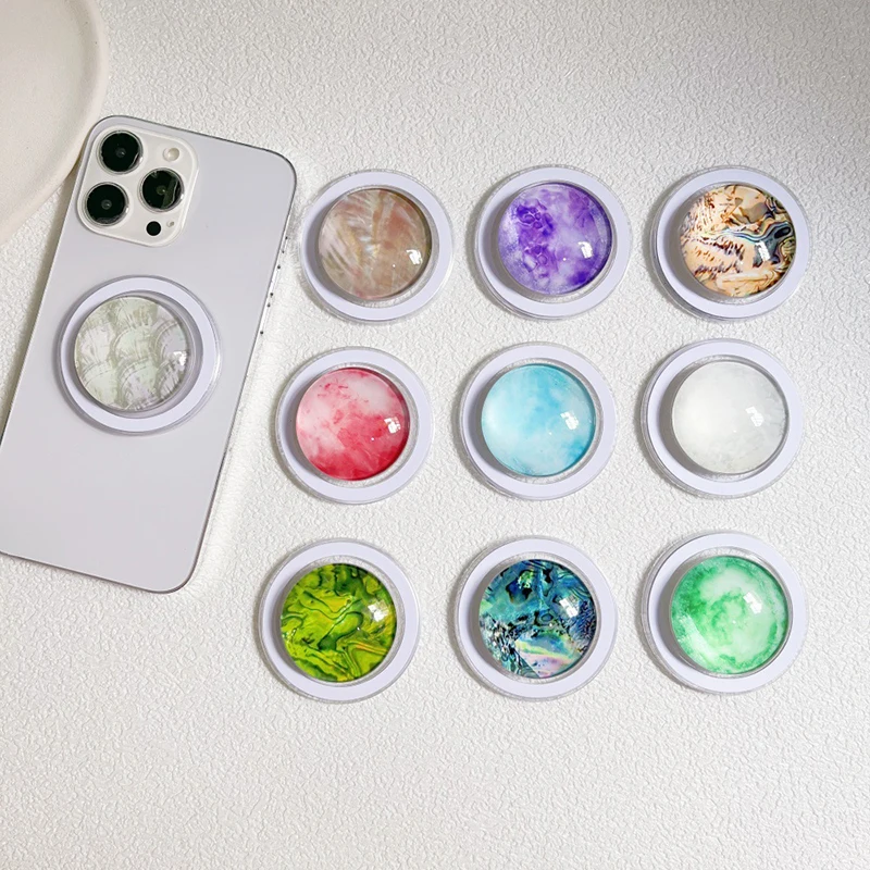 

Магнитный 3D хрустальный стеклянный держатель для телефона Magsafe Griptok с твердым агатом для iPhone 17, 16, 15, 14, 13, 12, аксессуары для ручки для телефона