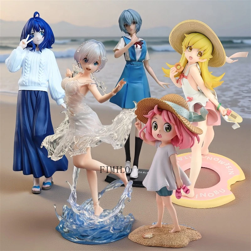 

Anime Rem Figurine Shinobu Oshino Figures Anna Yanami Anya Forger Figures Makeine Too Many Losing Heroines PVC Model Toys Gifts