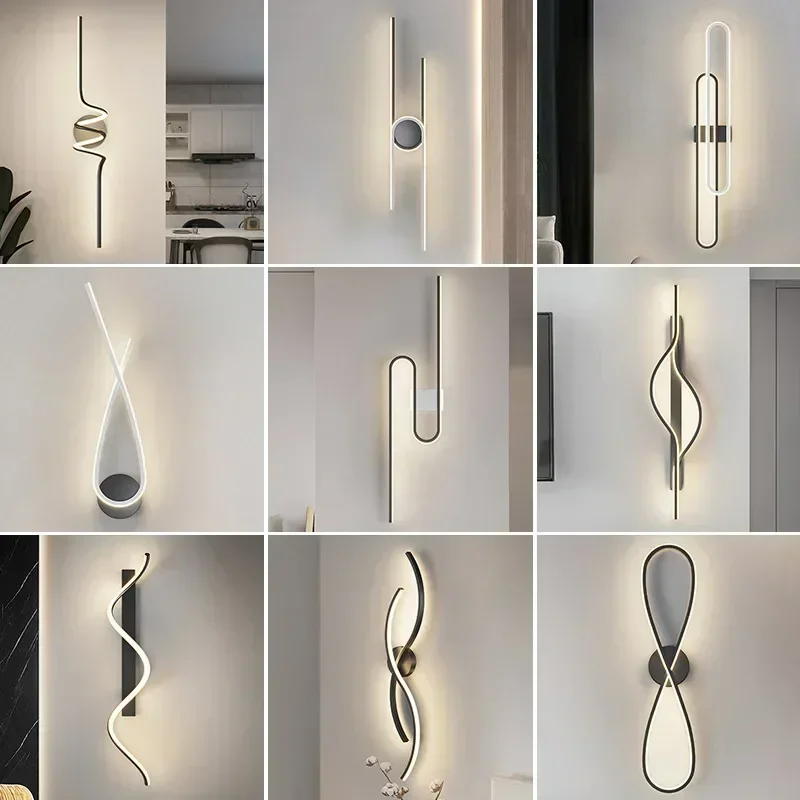 Moderne Led Wandlamp Wandlamp Voor Bed Woonkamer Slaapkamer Trap Creatieve Binnenverlichting Armatuur Glans Huisdecoratie