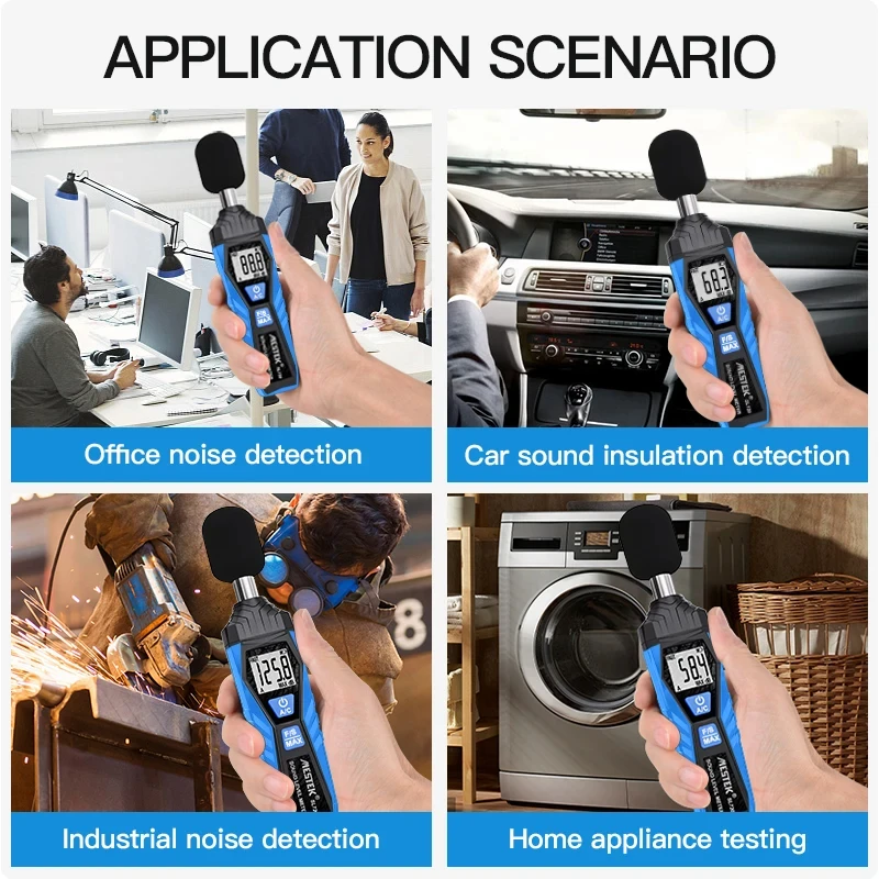 Professional Digital Sound Level Meter DB Measuring Instrument Sonometer Decibelimetro 30-130dB Portable Noise Decibel Monitor