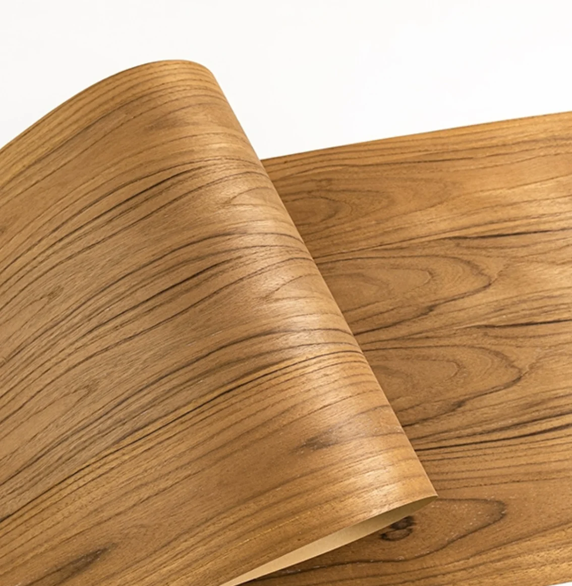 Length:2.5meters Width:580mm Thick:0.25mm Natural wood veneer with Thai teak pattern wood veneer sheets Large width