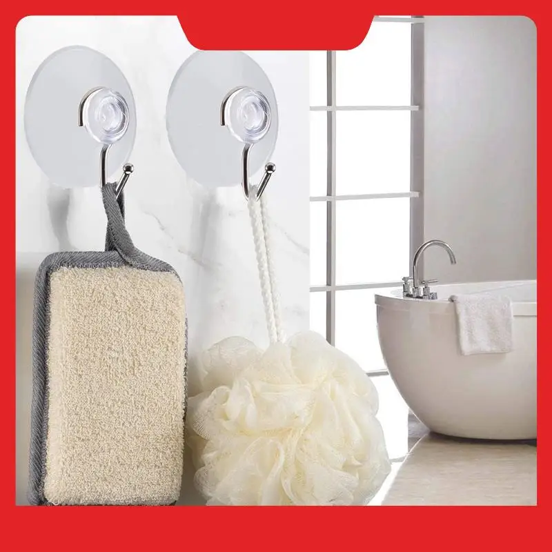 10 نوافذ شفافة شفط كأس شفط كأس هوك الملابس سترة خطاف معدني