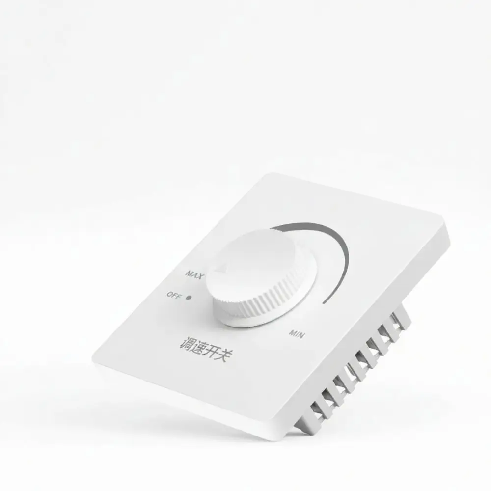 Wall Fan Speed Controller Stepless Regulator Knob Switch Ceiling Ventilator Dimmer Control Panel For Home Office Surface Flush