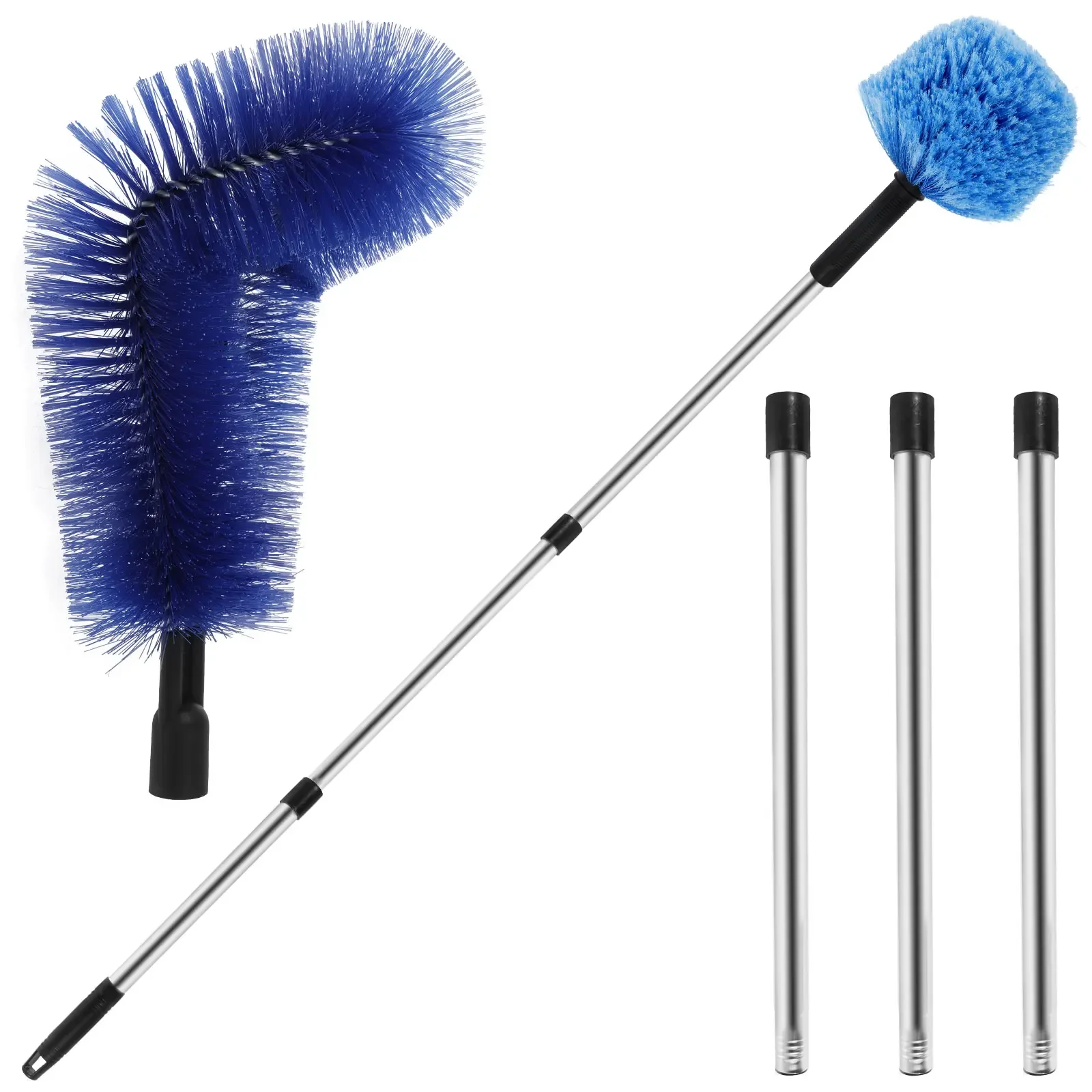 Telescopic Washable Duster Outdoor Spider Web Remover Extended Long Crevice Feather Brushes 320cm Household Dust Clean Remover