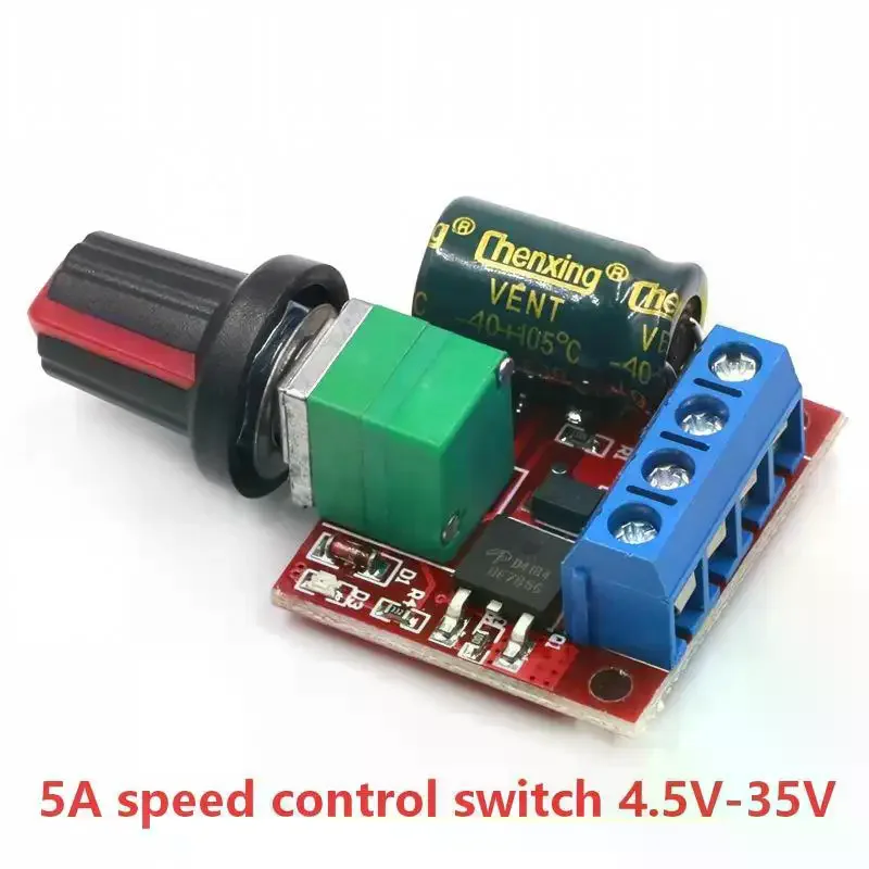 PWM DC Motor Speed Controller Adjustable Knob Stable Output Low Heat for Car Fan Modification Industrial Equipment Use