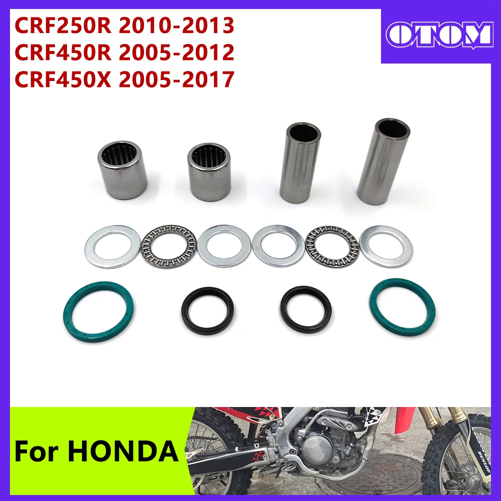 OTOM Motocross Swing ARM Maintenance Kit Bearing Oil Seal Bushing For HONDA CRF250R CRF450R CRF450X 2005-2017 Dirt Bike Part