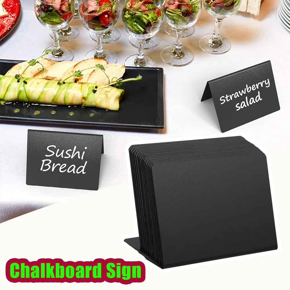 

15/30pcs Reusable A /L Type Small Blackboard Sign Holder Acrylic Menu Card for Fruit Vegetable Dessert Party Table Number Stand