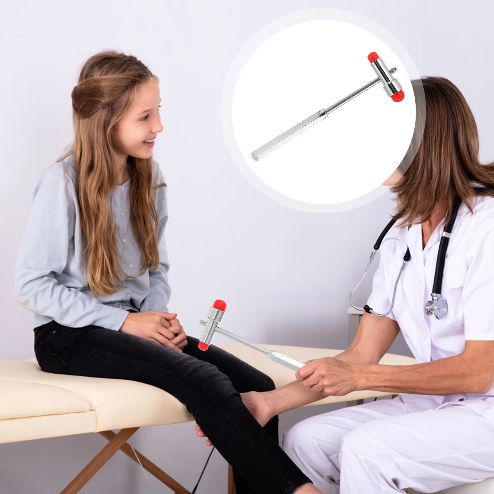 

Double Headed Percussion Hammer Zinc Alloy Reflex Diagnostic Tool Nerve Examination Healthcare Tendon Tester Medical Hammers