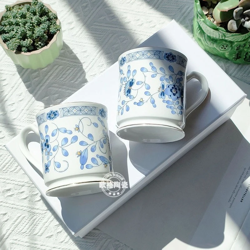 

Vintage Style Ceramic Mug for Office and Home Use Matching Couple Best Friend Coffee Cup Set