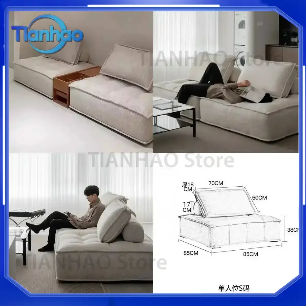 Modulares Vintage-Sofa für Wohnzimmer und Schlafzimmer, Elegantes Stoffsofa mit Schwammfüllung, Anpassbare Couch für Zuhause