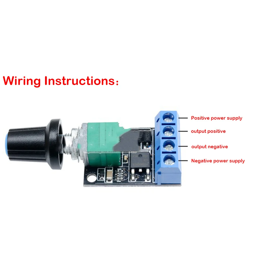 3A 5V-15V DC Motor Speed Control Potentiometer Governor PWM Regulation Board LED Dimming High Linearity Band Switch Module