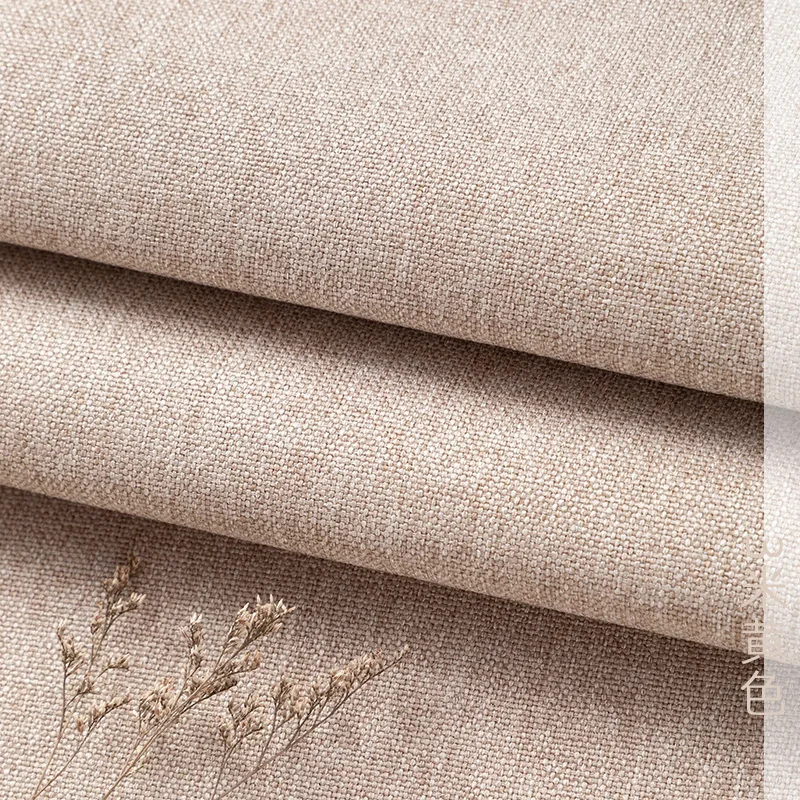 High Quality Fine Linen Fabric Solid Color Linen Sofa Cover Curtains Pillows DIY Home Cotton Linen Coarse Fabric Canvas Fabric