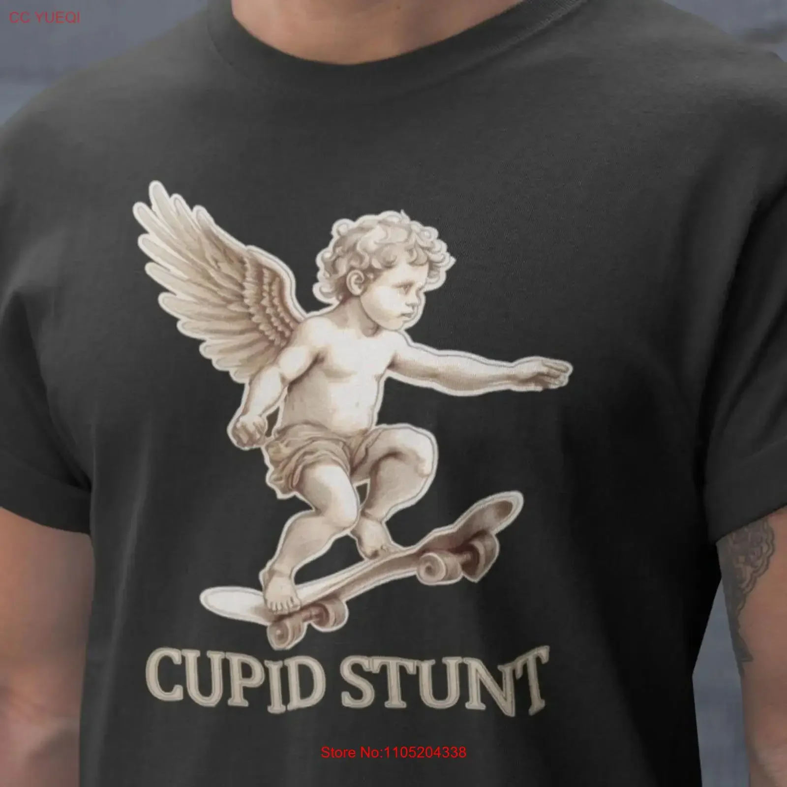 Cupid StunT T Shirt Retro Angel Vintage Funny Sarcastic Skater vintage Washed designer clothes Unisex Stylish Stretched fashion