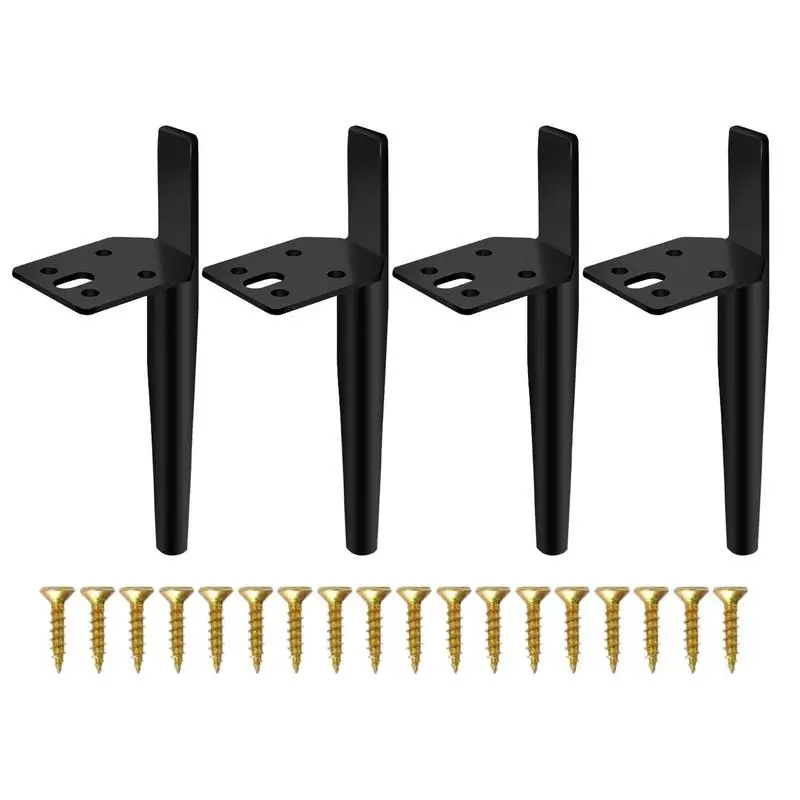 

4pcs Legs For Furniture Metal Sofa TV Cabinet Feet Bathroom Cabinet Bed Support Legs Coffee Table Replacement Legs Hardware