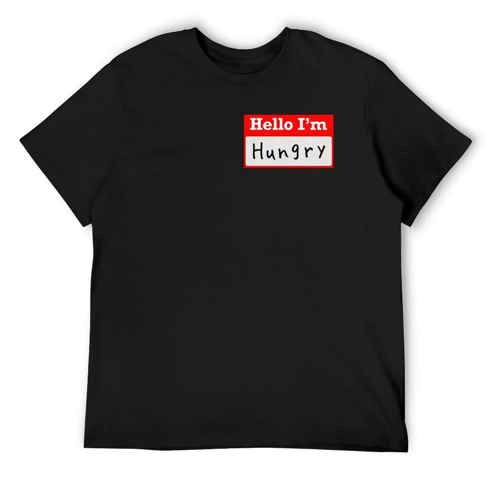 

Hello I’m hungry- Name tag T-Shirt rapper graphic tees plain mens t shirts