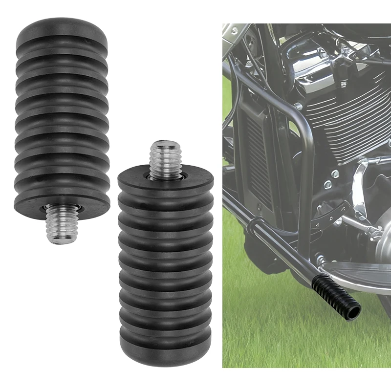 Motorcycle Front Rear Crash Bar Rubber Pegs For Harley Softail Low Rider Street Bob FXBB FXLRS FXLR 2018-up Accessories