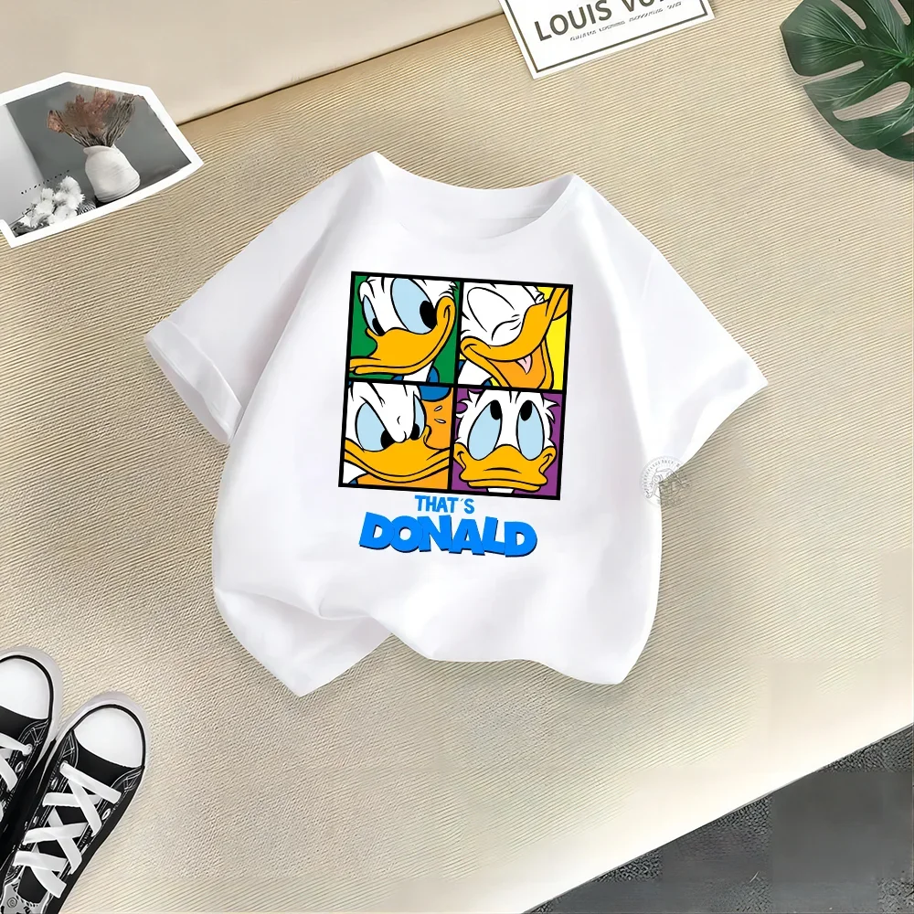 Disney Donald Duck Costume Summer Creative Cotton T-shirt Baby Baby Boys girls comfortable crewneck top