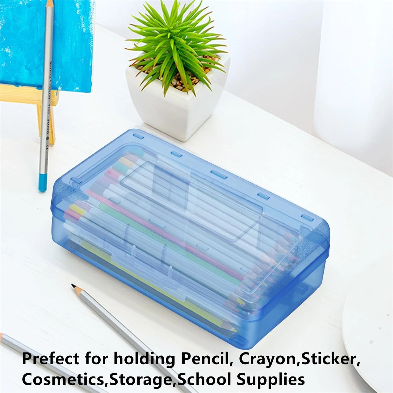 

Clear Large Pencil Case Multi-Color Student Organization Cases for Teen Girl Student School Supplies