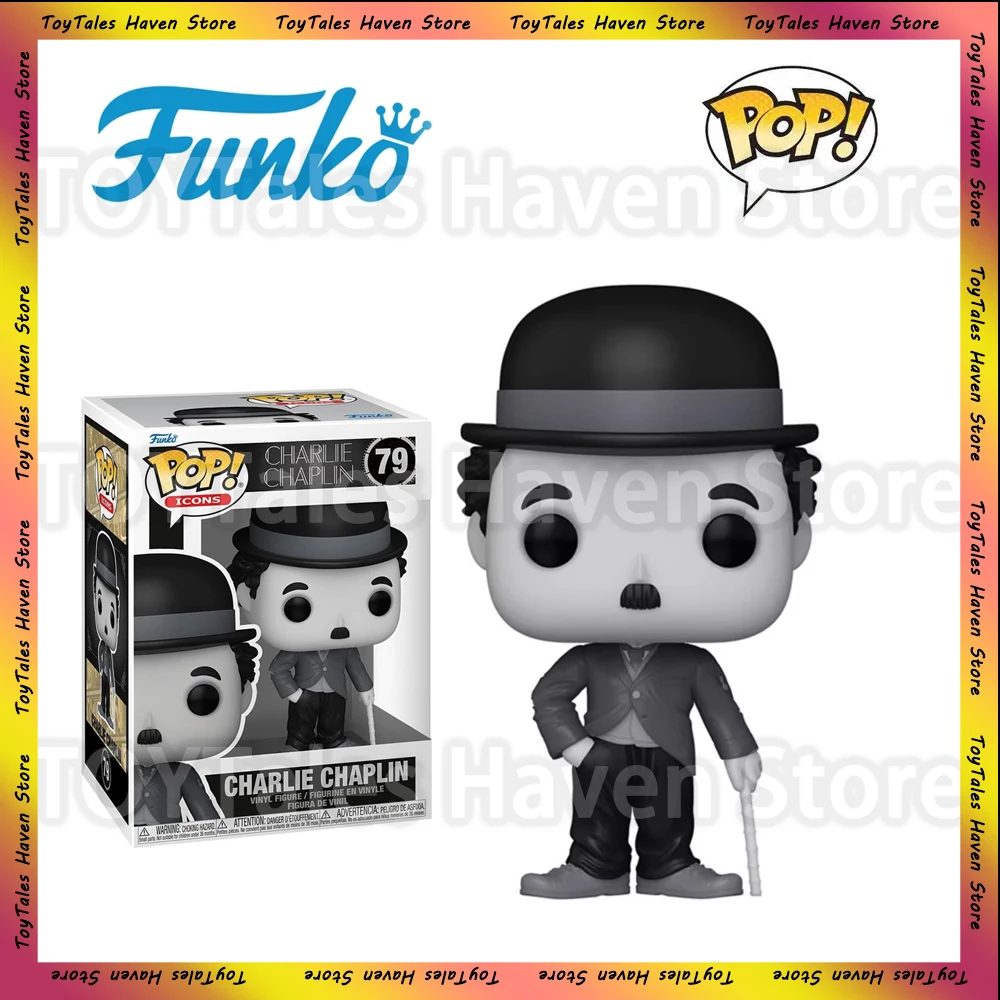 Original Funko Pop Charlie Chaplin Vinyl Figurine Model Trendy Toy Ornament Gift