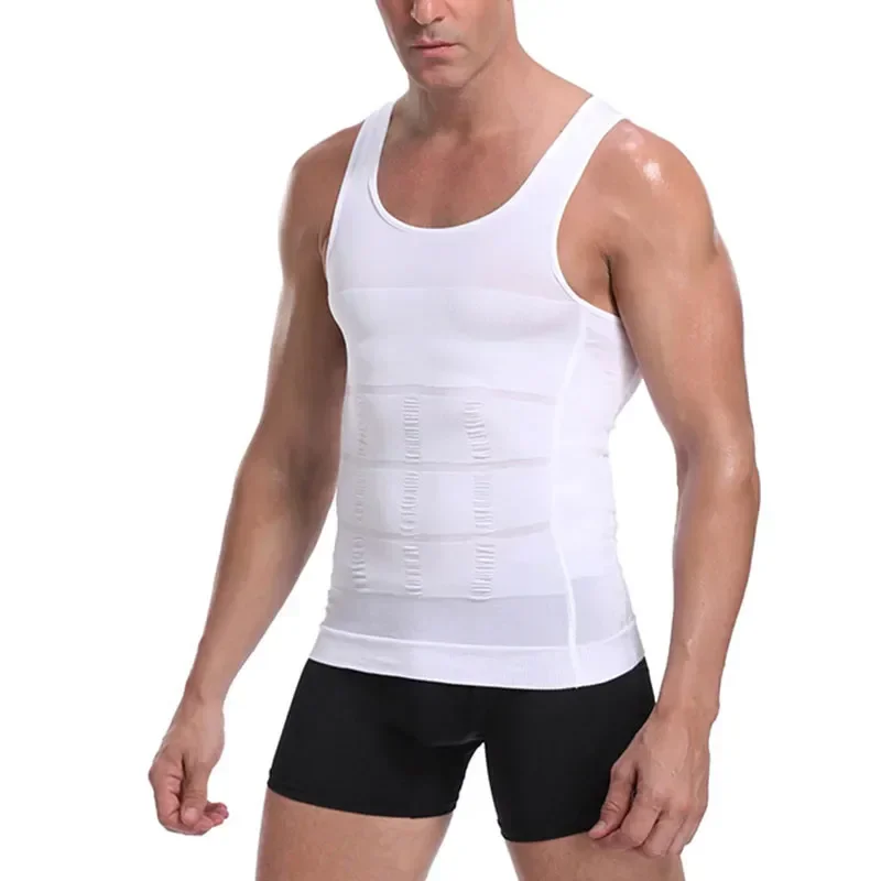 Body Vest Tummy Shaperwear Shirt Top Corset Slimming Control Correction Tank Waist Back Shaper Trainer 2021 Posture Men Abdomen