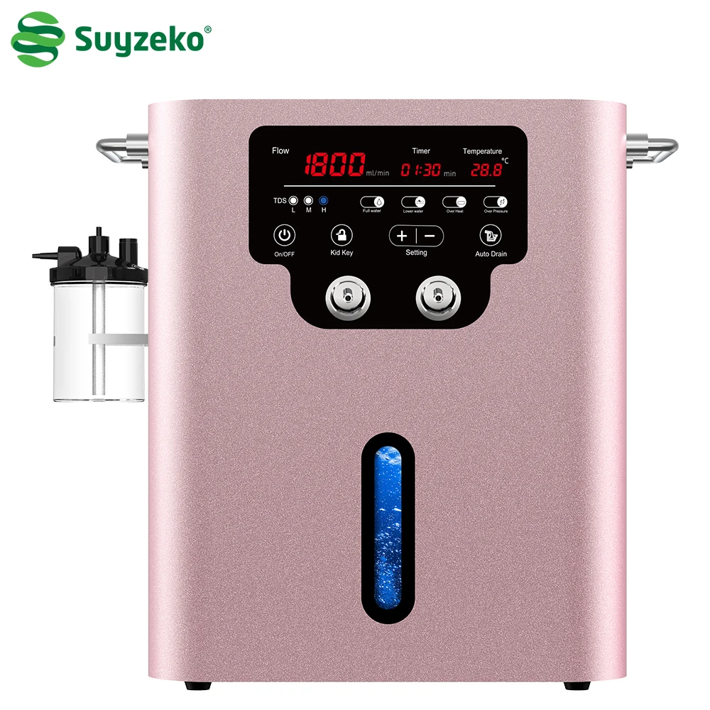 Suyzeko Hydrogen Inhalation Machine 1800ML Hydrogen Water Generator H2 Inhaler Water Filter Ionizer SPA Relaxation Treatment