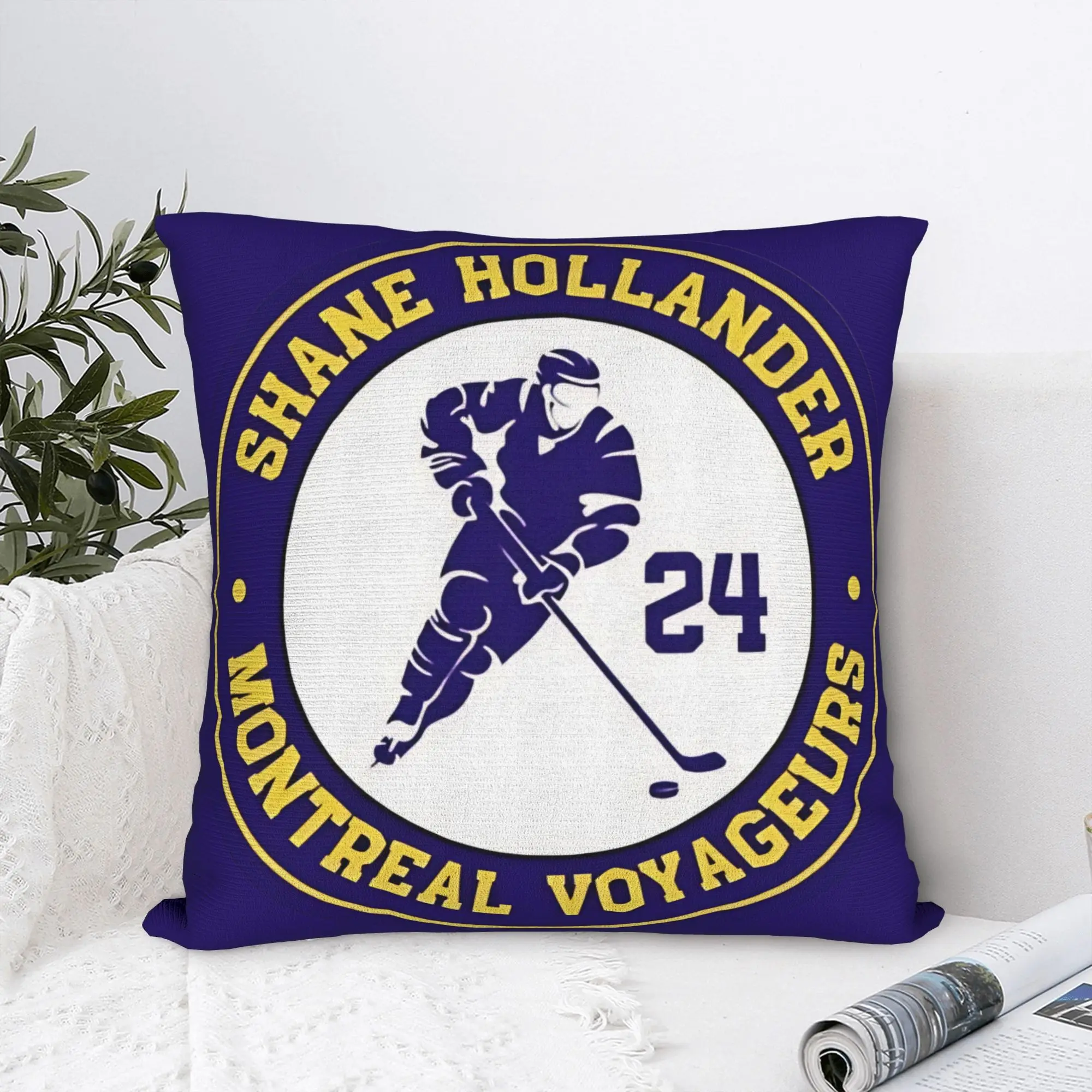 Hollander 24 Hockey Square Pillow Covers Polyester Seat Heated Rivalry Cushion Case Cute Decorative Pillow Cover 45*45