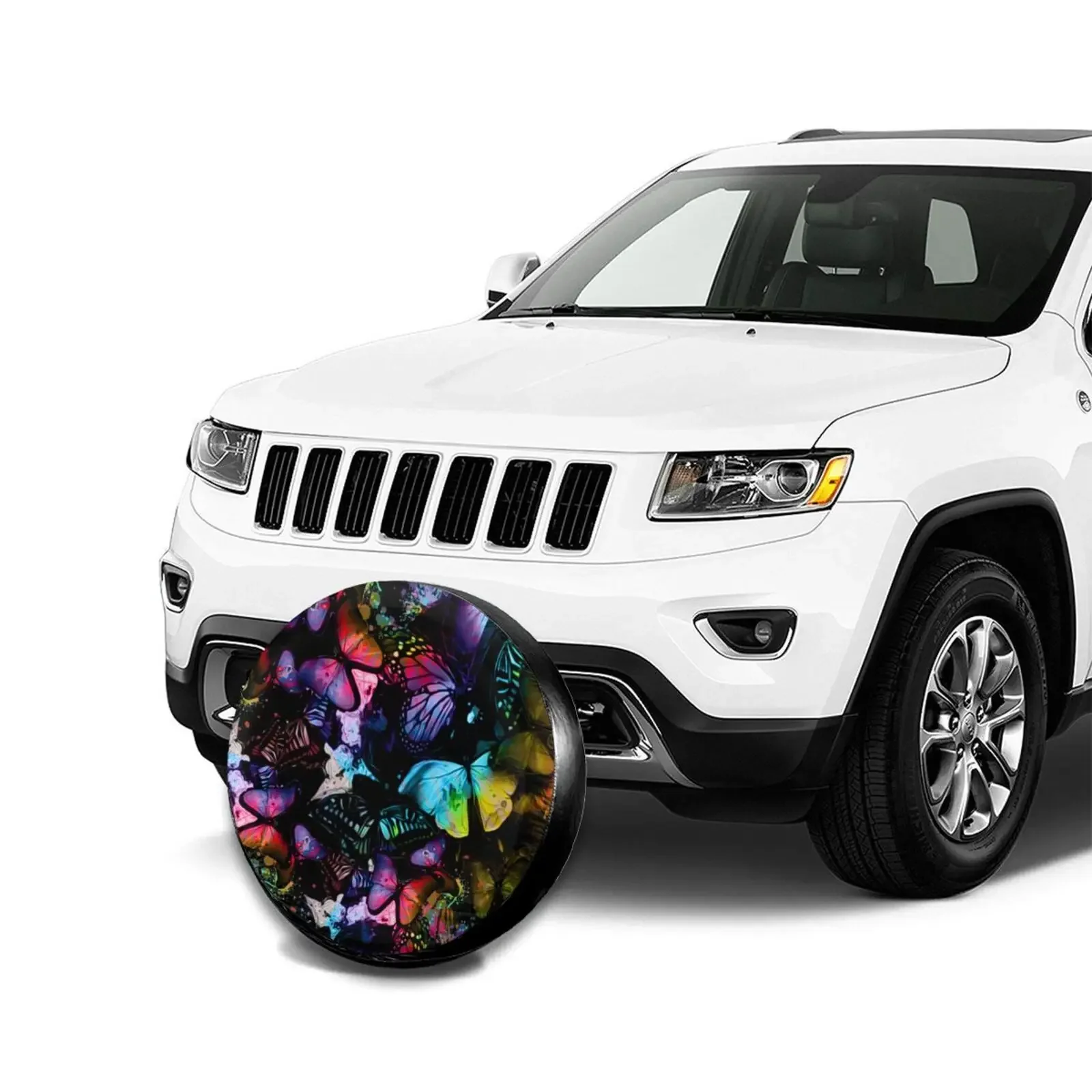 Tire Accessories Animal Art Dog Design Spare Tire Cover Case Polyester Winter and Summer Protector Car Tyres for SUV Van Vehicle