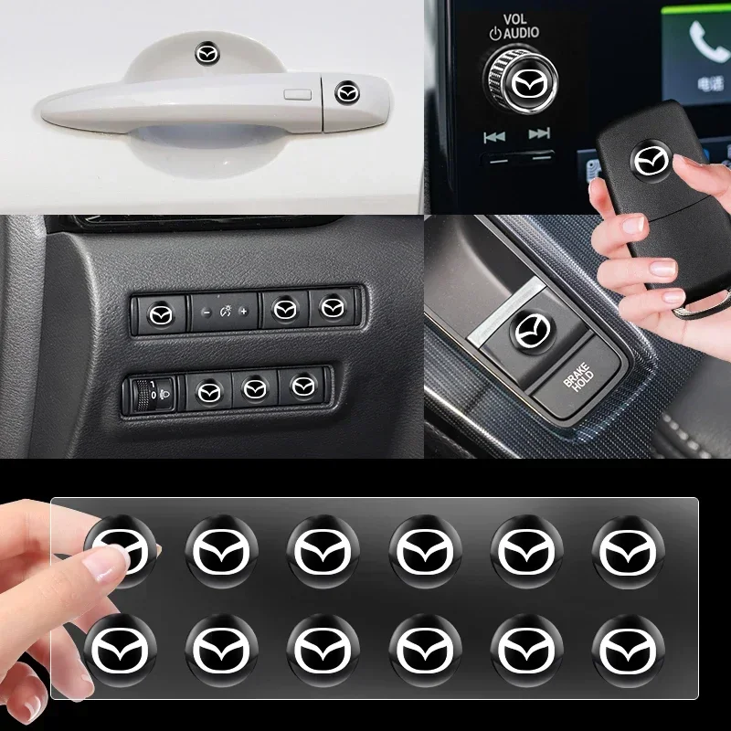 

10pcs Car Stickers Accessories Decoration Protection For Mazda 2 3 5 6 DJ BM BP GJ CX3 CX-5 CX5 CX 5 CX9 M3 M6 MX3 MX5 SKYACTIV