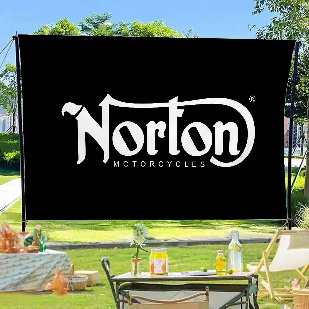 N-NORTON Motorcycle LOGO Family Gatherings Outdoor Atmosphere Flags Camping Decorations Banners
