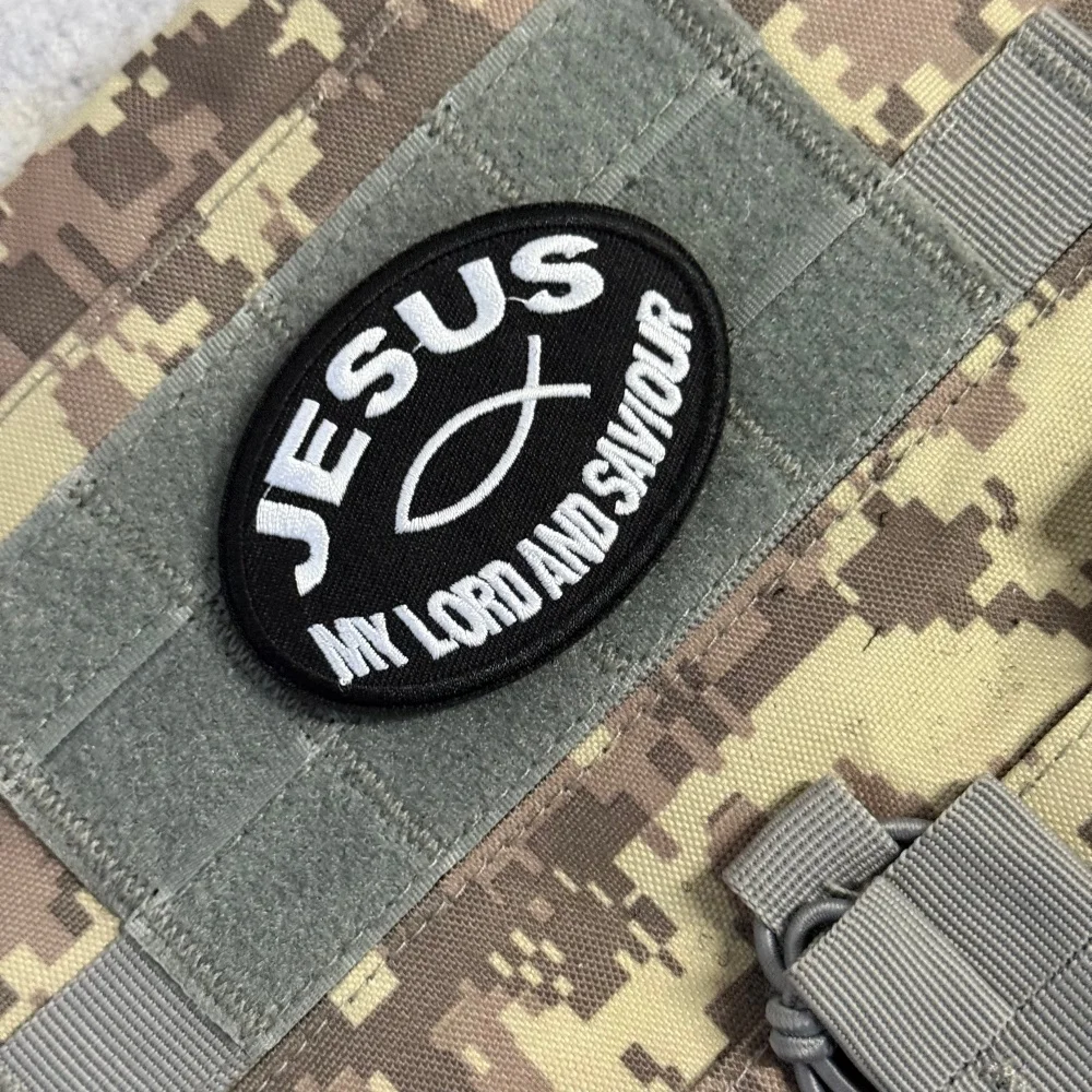 Parche táctico bordado airsoft con velcro Jesús, Mi Señor y Salvador - imagen 2