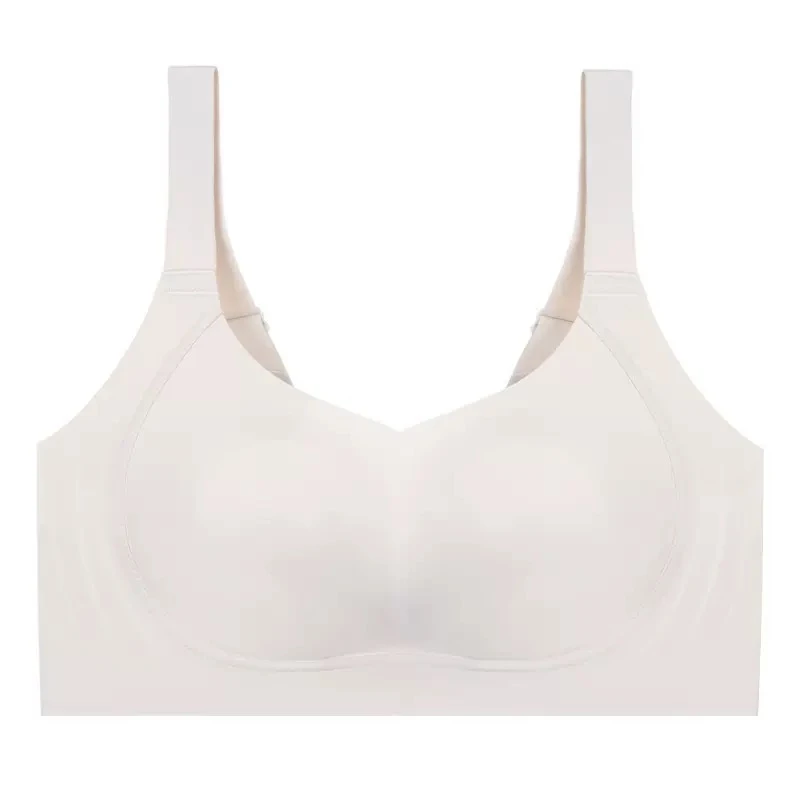 KUCLUT Size Comfortable Traceless Breathable Bra for Women with Wide Shoulder Straps Steel Ring Free Supportive Thin Underwear 4
