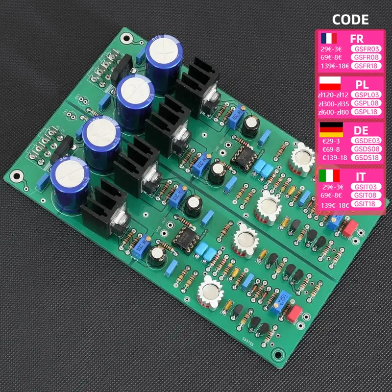 NvarcherMark JC-2 Ultra Low Distortion Field Tube Fully discrete Class A Warm Sound Preamplifier Board