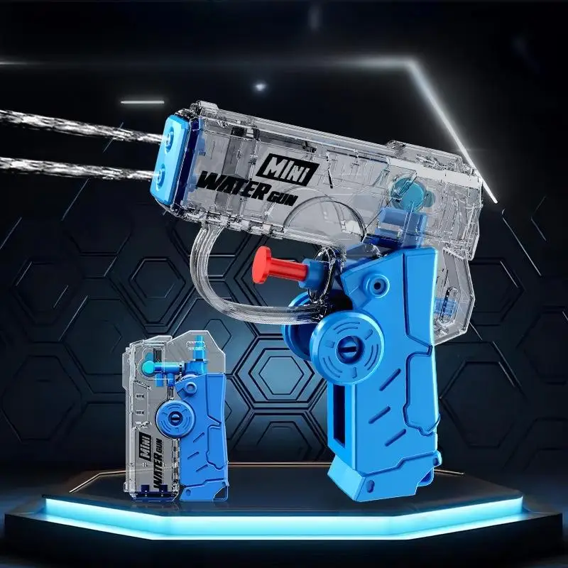 Portable Mini Water Gun Spinning Shooter Summer Outdoor Toy Foldable Design for Kids Pool Party Play