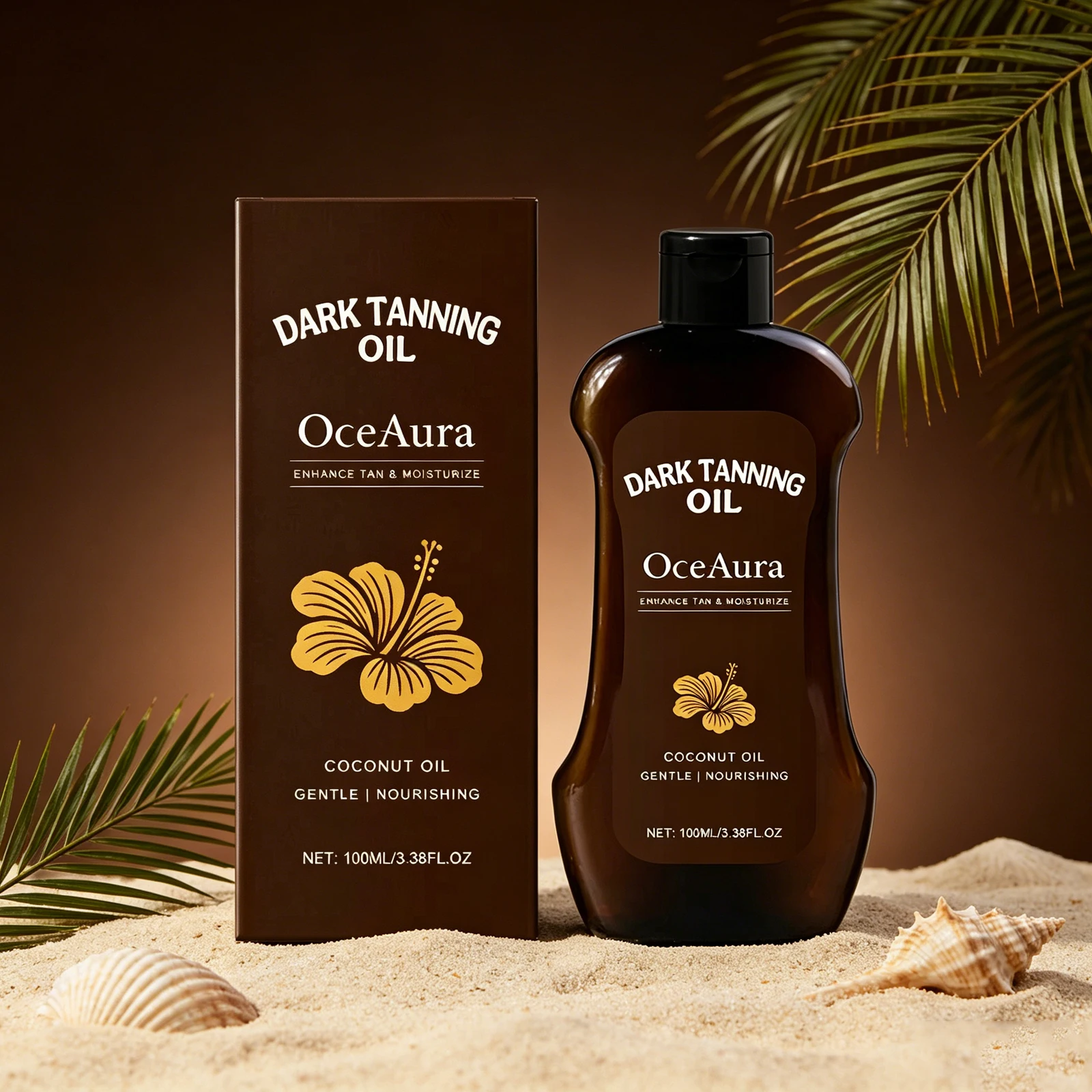 

OceAura 100ml Body Black Moisturizing Oil Moisturizes and Nourishes the Skin to Create a Natural Tan Luster Skin Care Oil