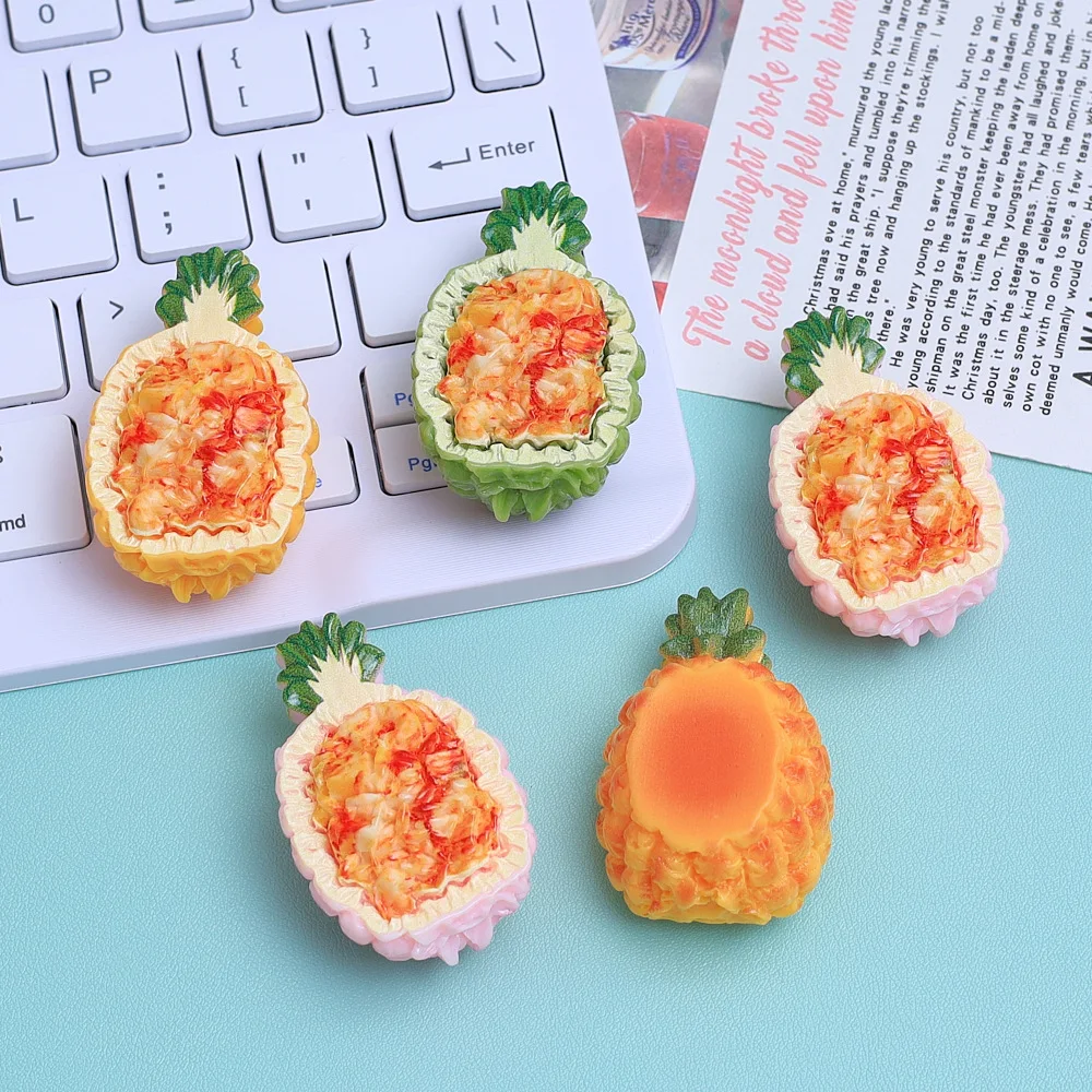 3/30Pcs Miniature Pineapple Bread Resin Charms For Handmade DIY Necklace Keychain Decoration Accessories