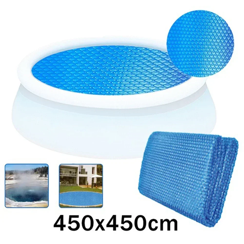 Blue Pool Cover Pool Dust Cover Pool Maintenance Easy To Use Extended Pool Heating Time Minimizes Overnight Heat Loss