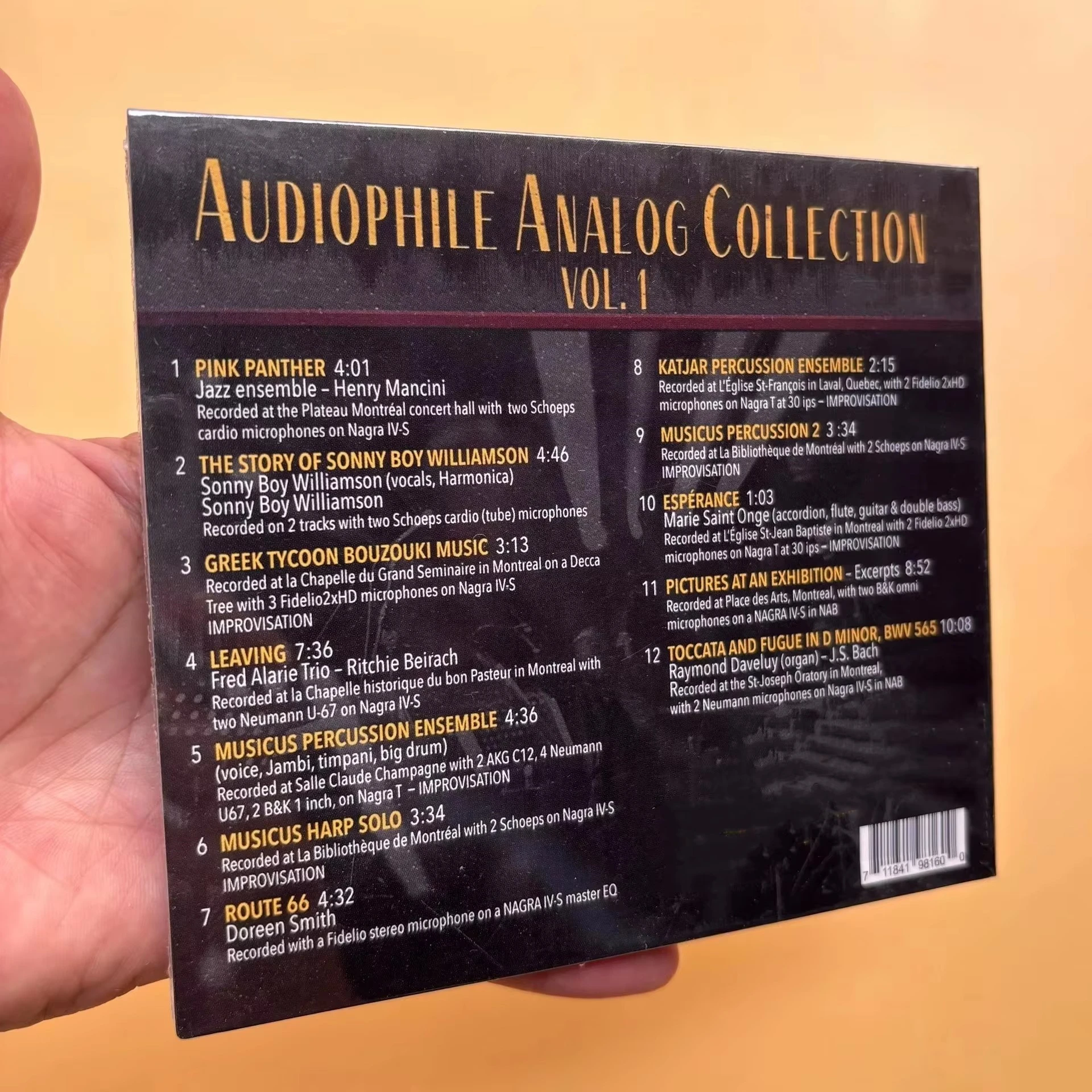 Classic Henry Mancini Improvisation Music CD Audiophile Analog Collection Vol1 Album Music Record Cosplay Walkman Soundtrack Box