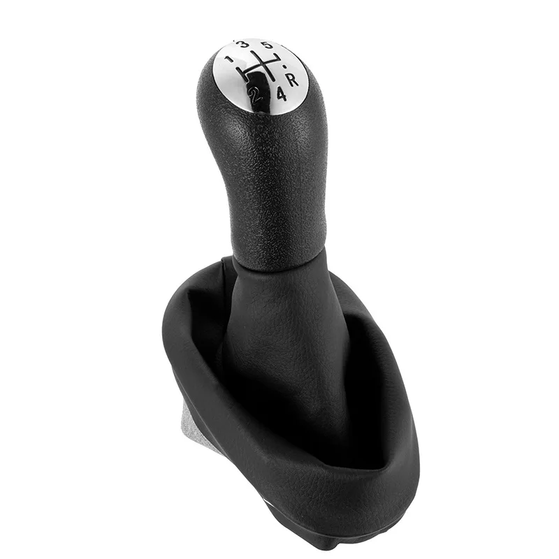 Leather ABS Car Gear Shift Knob for Renault Clio 2 3 Megane 2 Scenic 2 Kangoo 5 Speed with Boot Cover Lever Stick Accessory