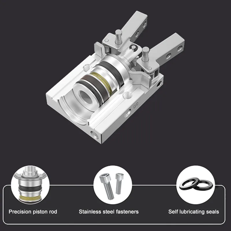 MHC2-10D MHC2-20D MHC2-25D MHC2-16D Angular Air Gripper Claw Pneumatic Cylinder Robot Gripper Piston