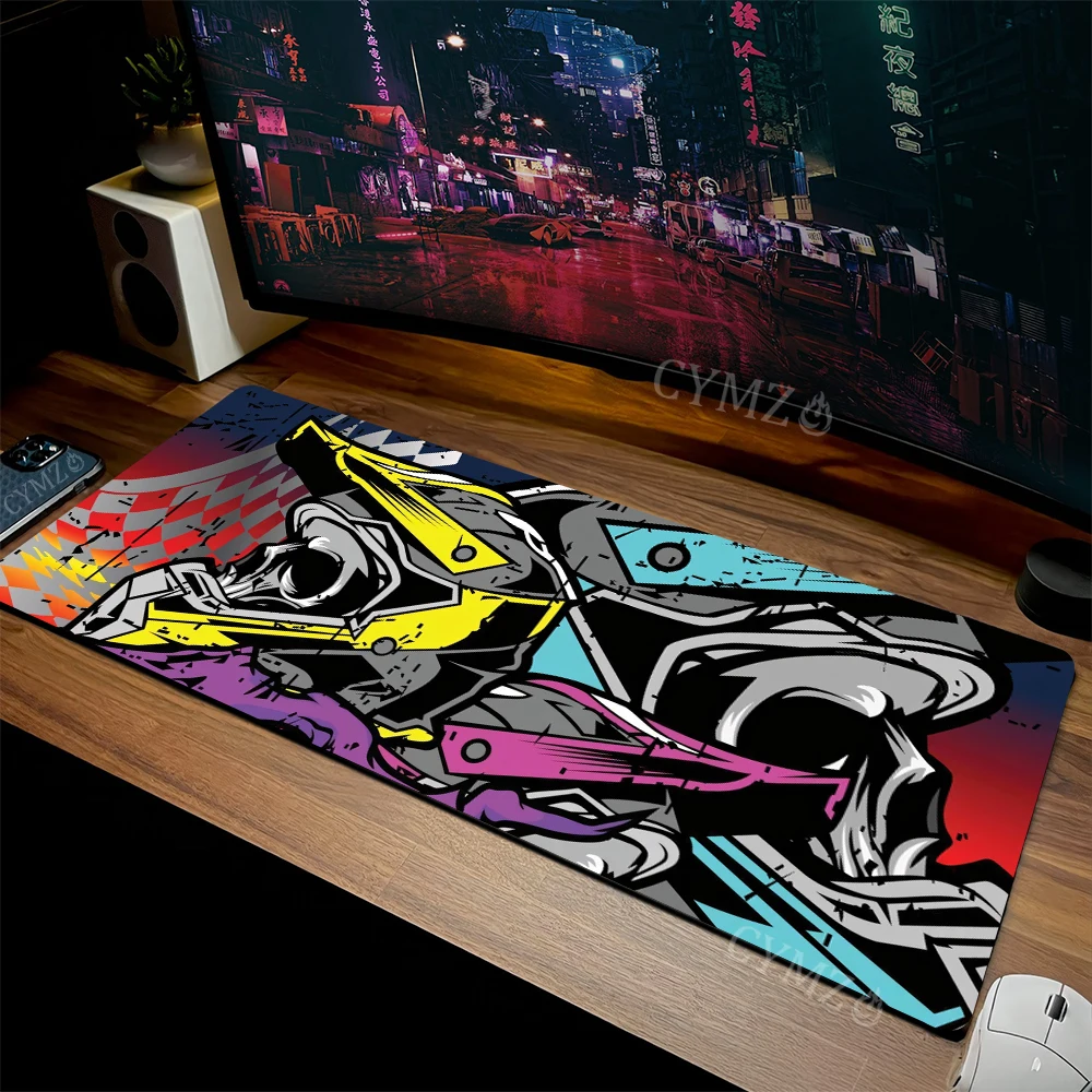 

Art aesthetic motorcycle helmet Mouse Pad Desk Mat pc accessories anti-slip keypad gaming mats suitable for office and games