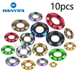 Wanyifa Titanium Gasket M5 M6 M8 M10 Washers Fancy Decorative Spacer for Bike Motorcycle Car 10Pcs